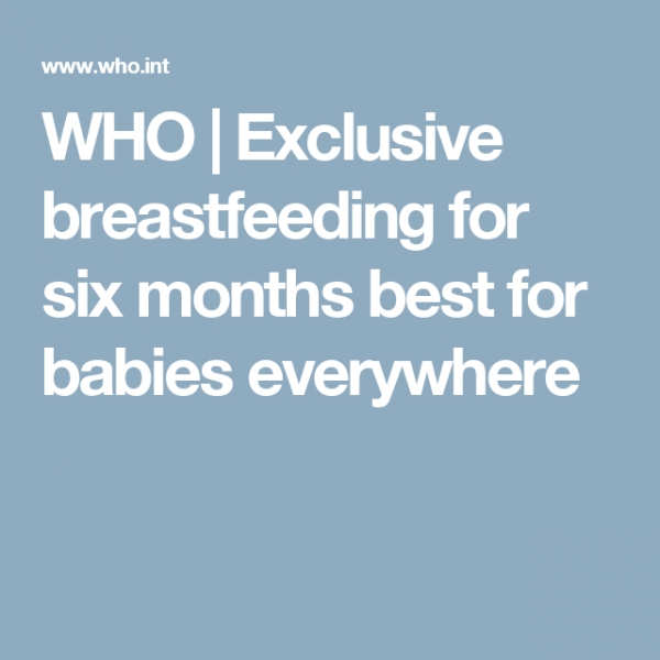 WHO는 생후 6개월간 모유만 먹이는 완전모유수유를 권장한다사진출처 : WHO
