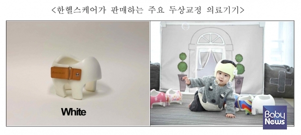 한헬스케어가 판매하는 주요 두상교정 의료기기. '두상교정모'라는 이름으로도 널리 소통된다. ⓒ공정거래위원회