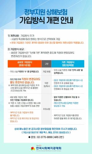 한국사회복지공제회, 정부지원 상해보험 가입방식 신규 추가